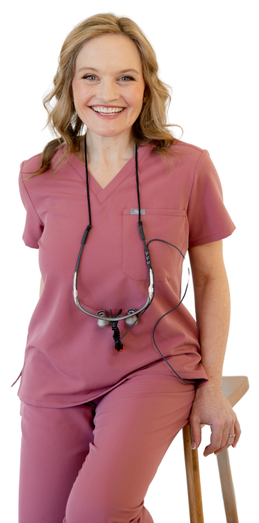 Dr. Tarryn MacCarthy smiling—female dental business coach inspiring women dentists to find joy at work